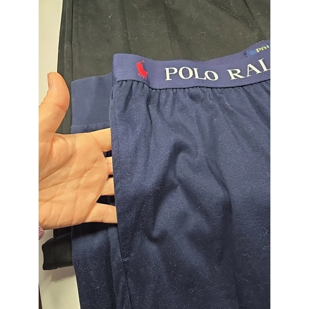 Polo Ralph Lauren Mens Large Lot Of‎ 2 Sleep Lounge Pants Black Blue nwt